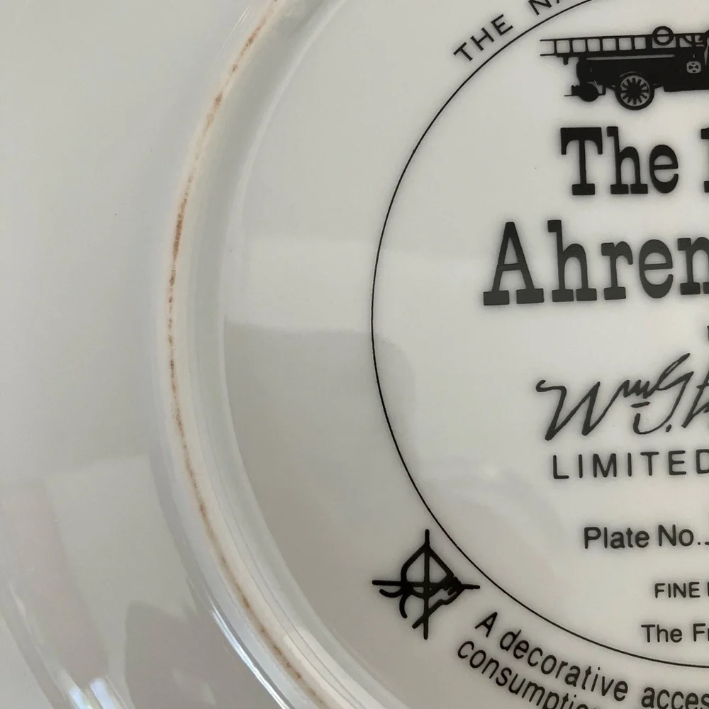 The Franklin Mint Collectors Plates, The National Fire Museum Plate, Vintage.